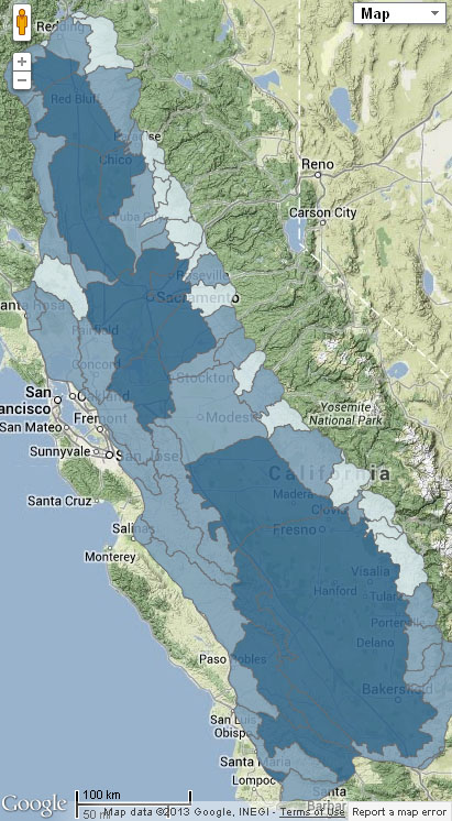 Example recharge runoff Map